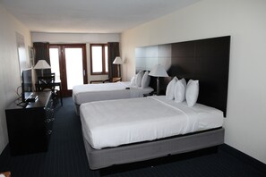 Traditional Studio, 2 Queen Beds, Balcony, Oceanfront | Desk, blackout drapes, free WiFi, bed sheets