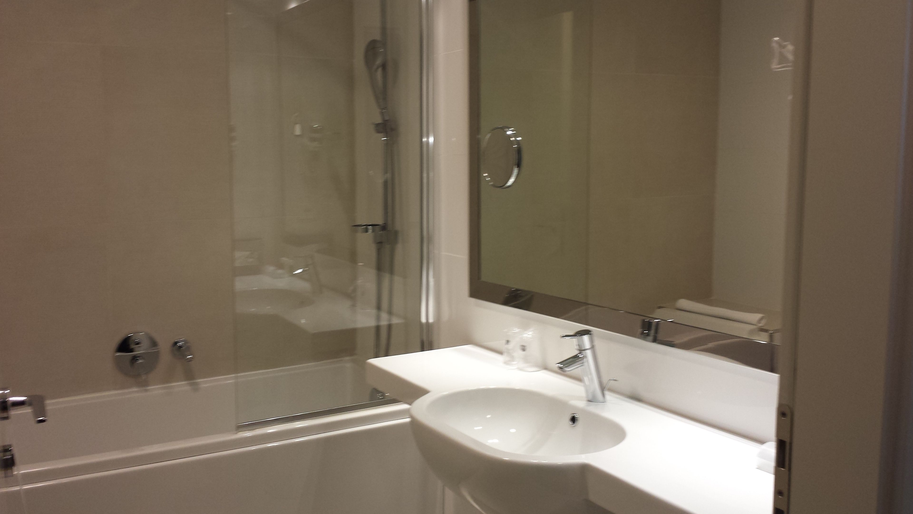 free toiletries, hair dryer, slippers, towels