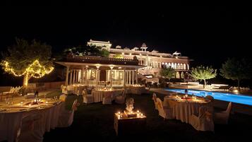 Outdoor wedding area