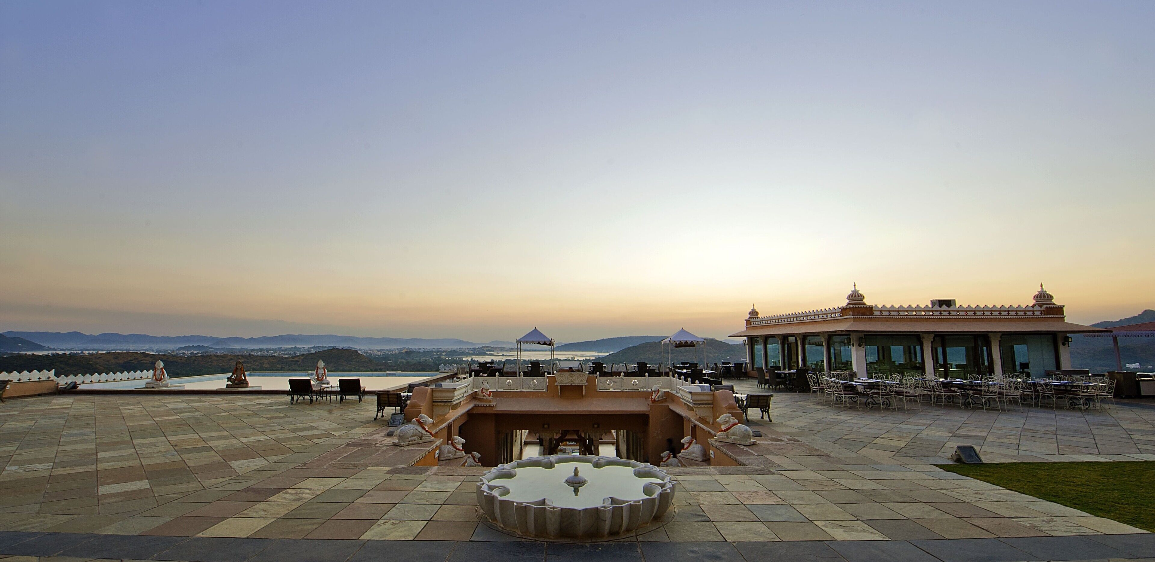 Outdoor wedding area