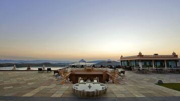 Outdoor wedding area