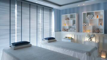 Behandlingsrom for par, badstue, dampbad og tyrkisk bad/hamam