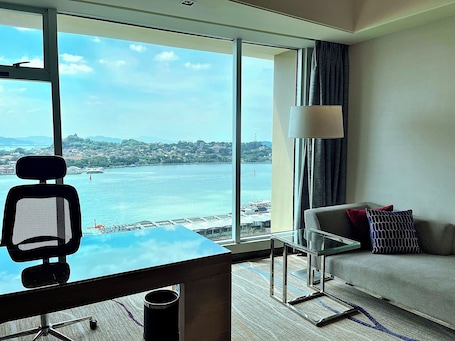 Deluxe-Zimmer, 2 Doppelbetten, Meerblick | Ausblick vom Zimmer