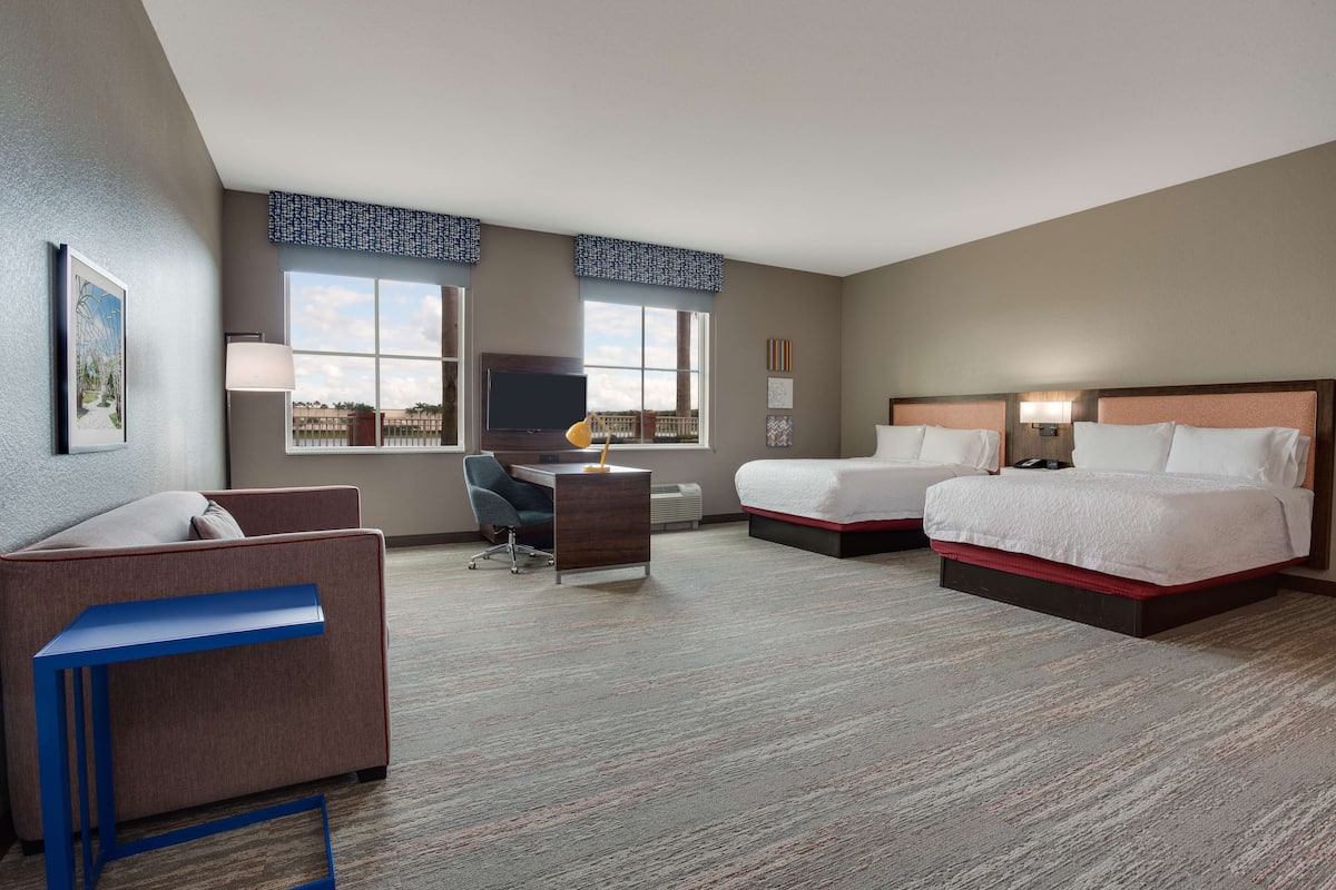 Studio Suite, 2 Queen Beds, Non Smoking | In-room safe, blackout drapes, iron/ironing board, cribs/infant beds