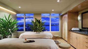 Couples treatment rooms, body treatments, aromatherapy
