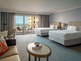 Premier Room, 2 Queen Beds, Kitchenette, Ocean View | Down duvets, pillow-top beds, in-room safe, desk