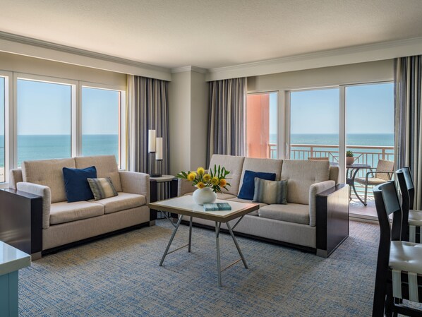 Suite, 2 Bedrooms, Ocean View, Oceanfront (Full Kitchen) | Down comforters, pillowtop beds, in-room safe, desk