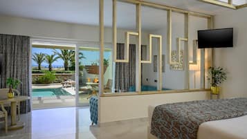 Suite Junior, piscine privée | Chambres insonorisées, Wi-Fi, draps fournis