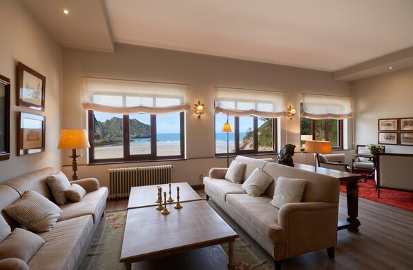 24-inch flat-screen TV with cable channels, TV