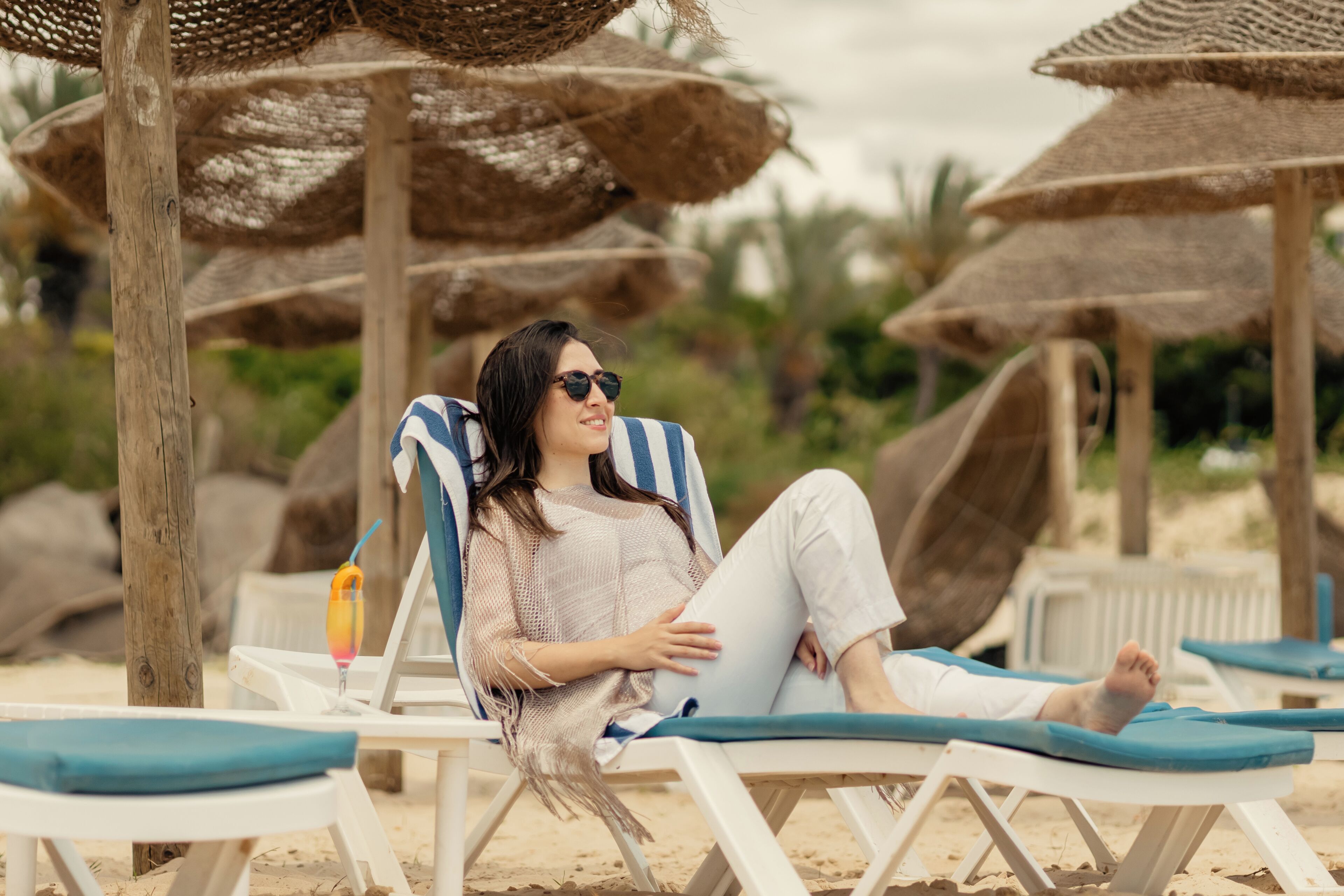 Private beach, sun loungers, beach umbrellas, beach towels