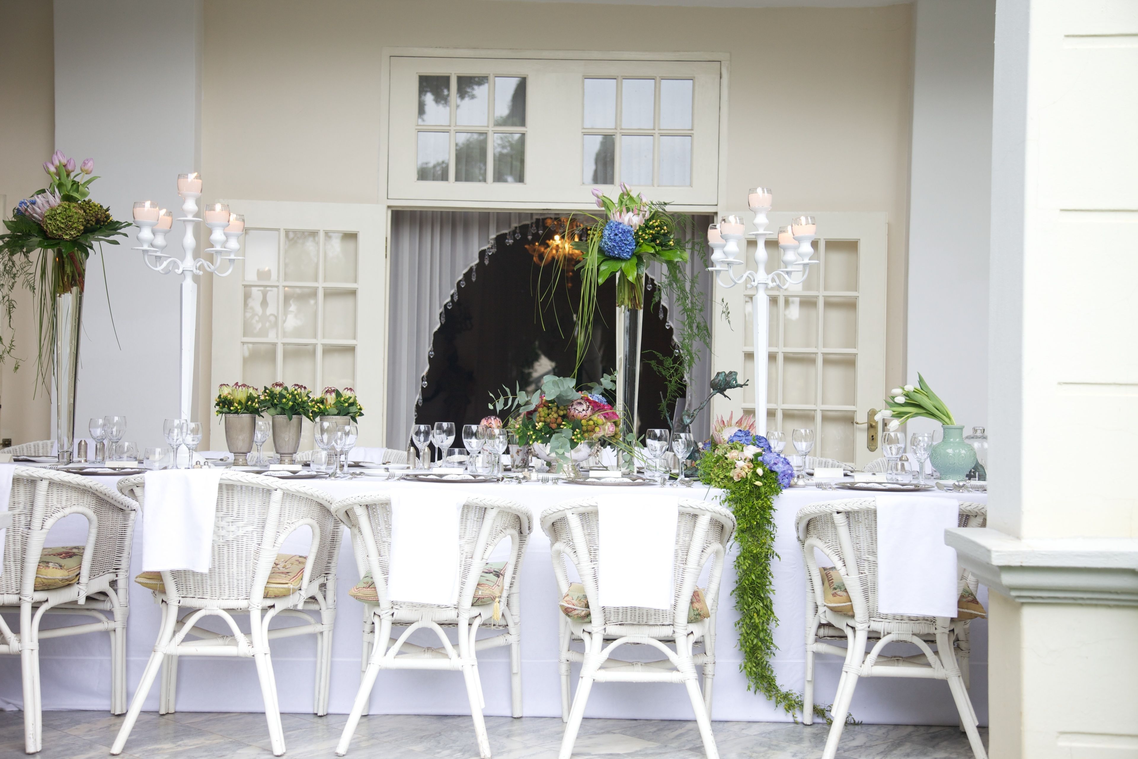 outdoor banquet area