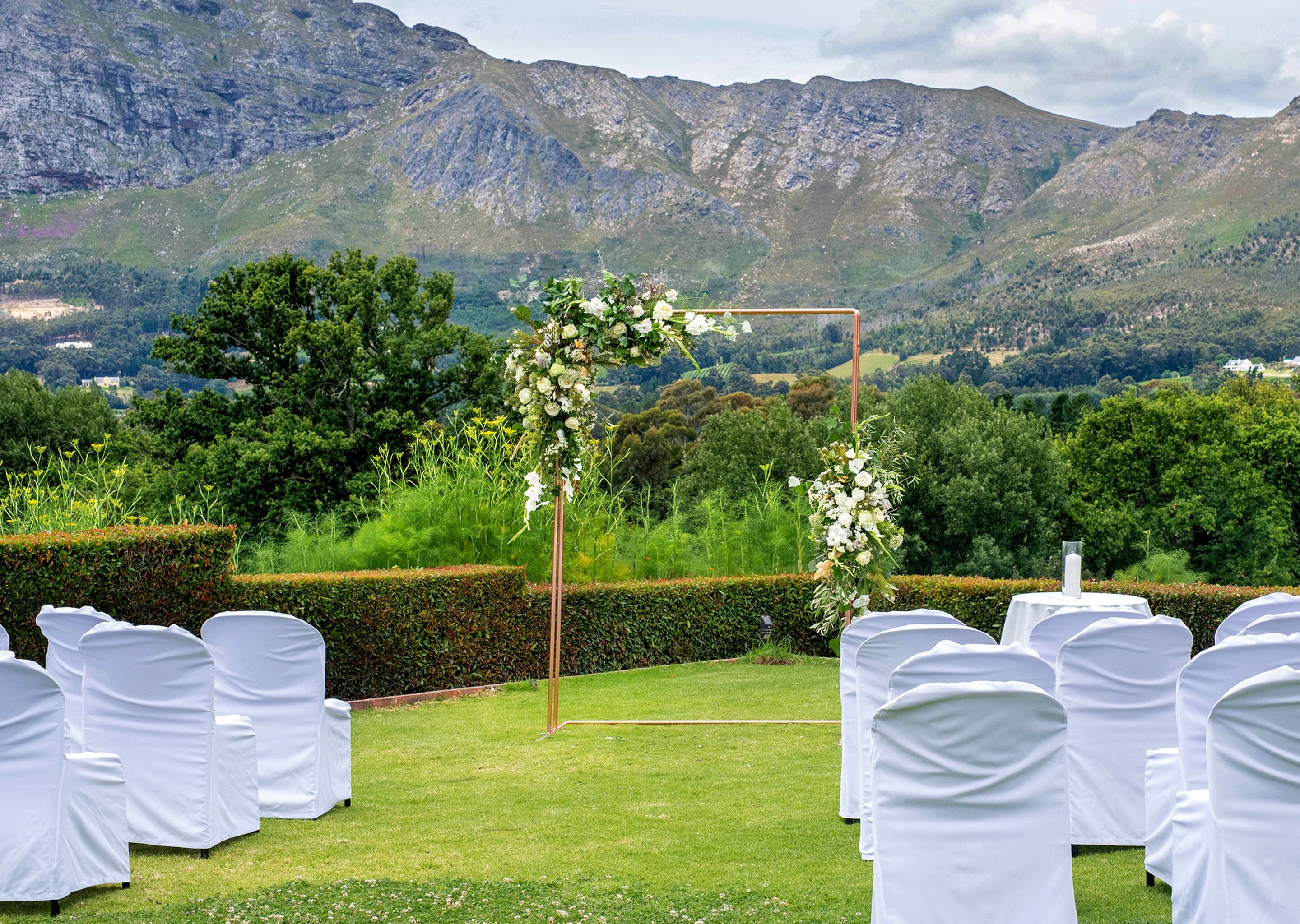 outdoor wedding area