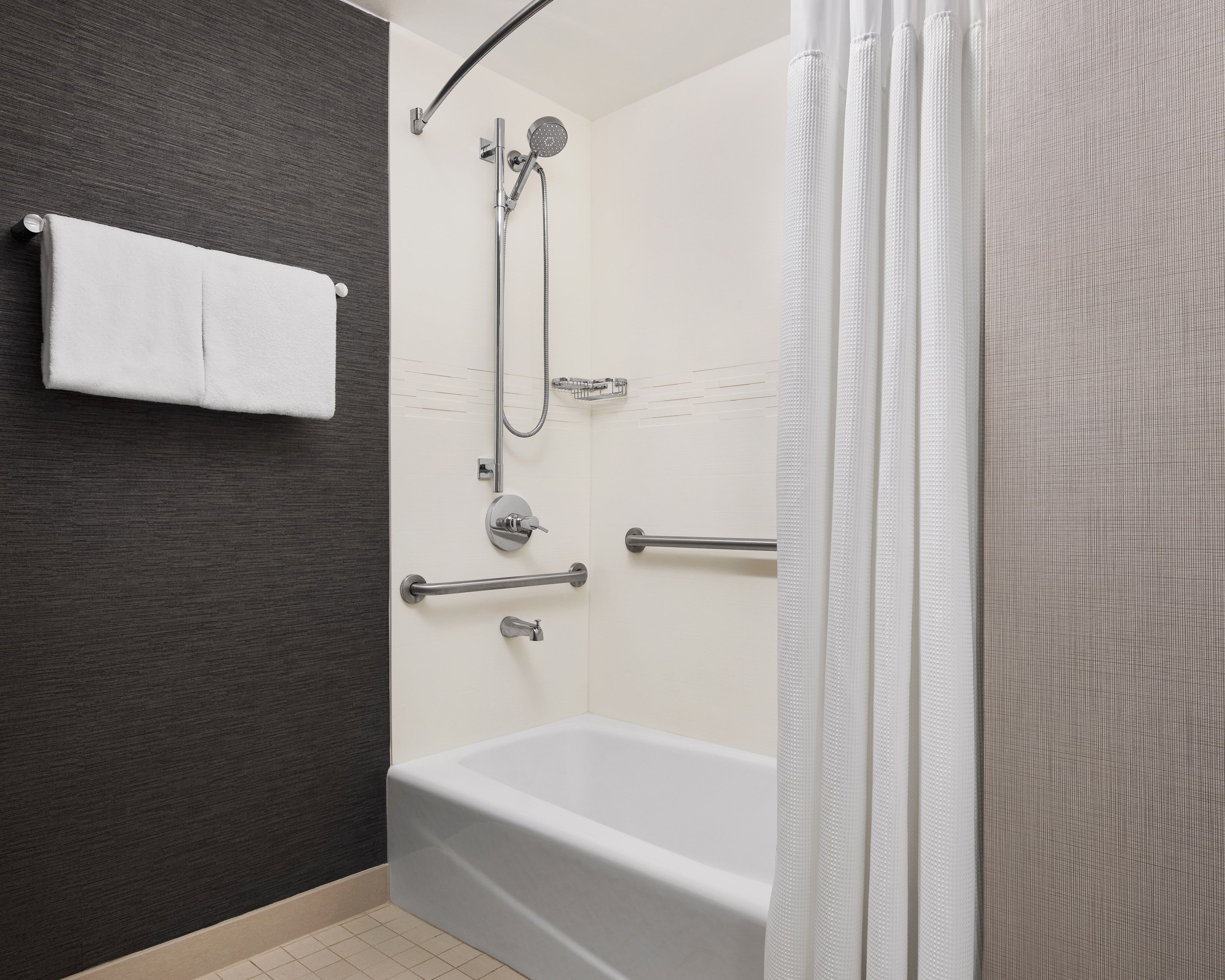 room, 2 queen beds (mobility accessible, tub) | bathroom | shower, free toiletries, hair dryer, towels