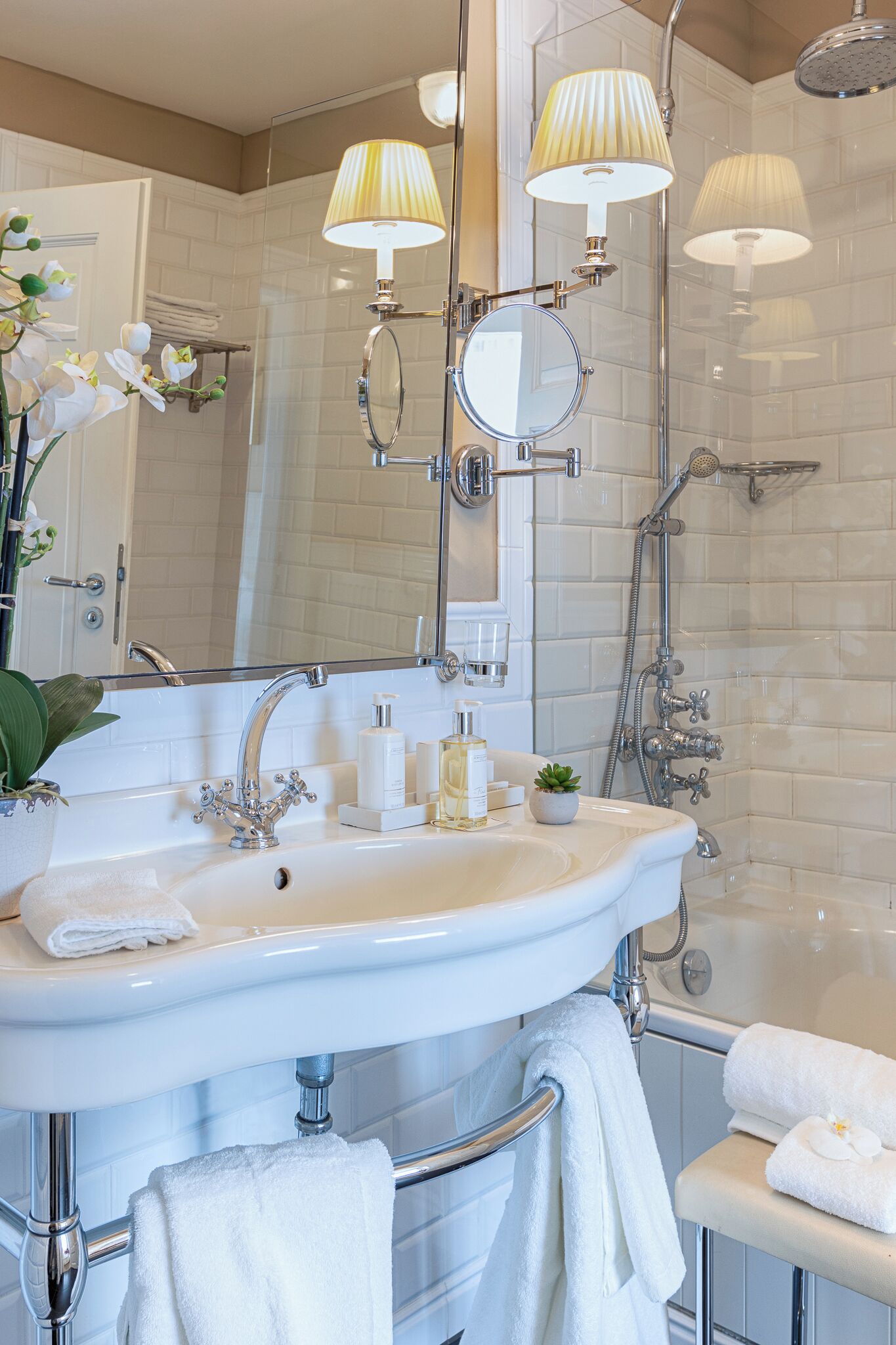 panorama suite | bathroom | rainfall showerhead, free toiletries, hair dryer, bathrobes