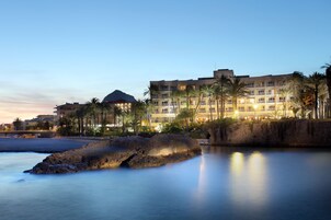 On the beach, white sand