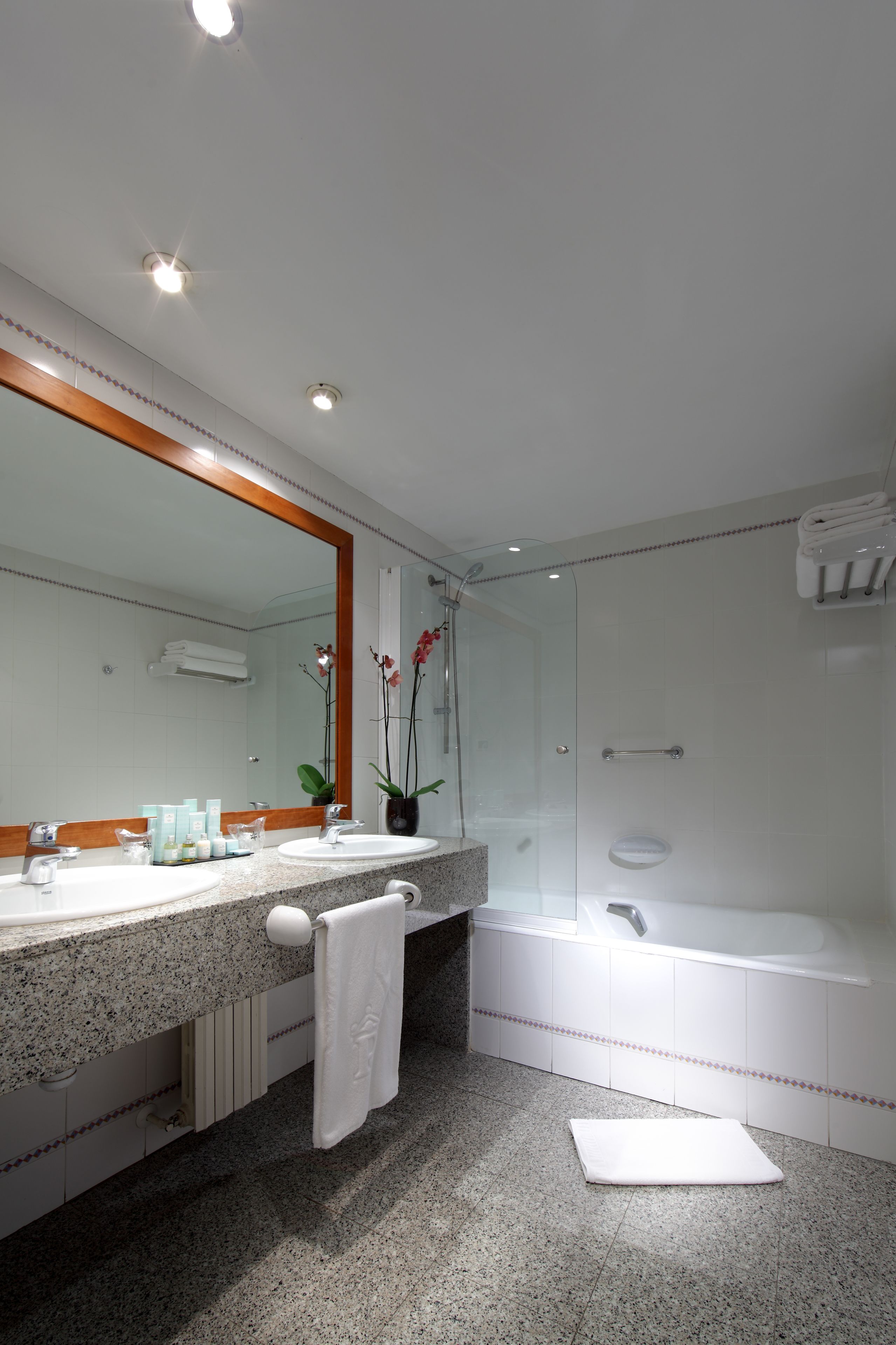 free toiletries, hair dryer, towels, soap