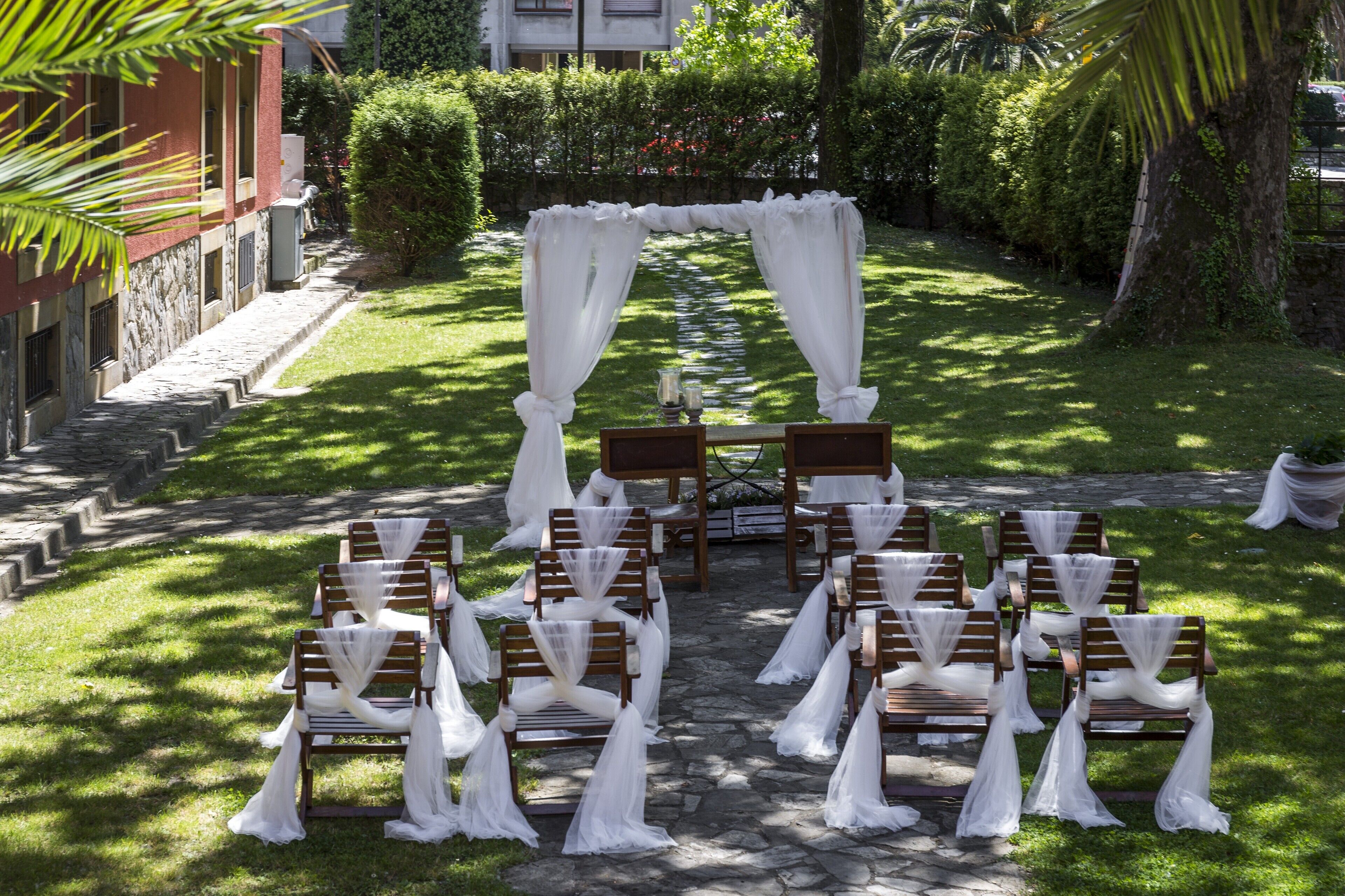 outdoor wedding area