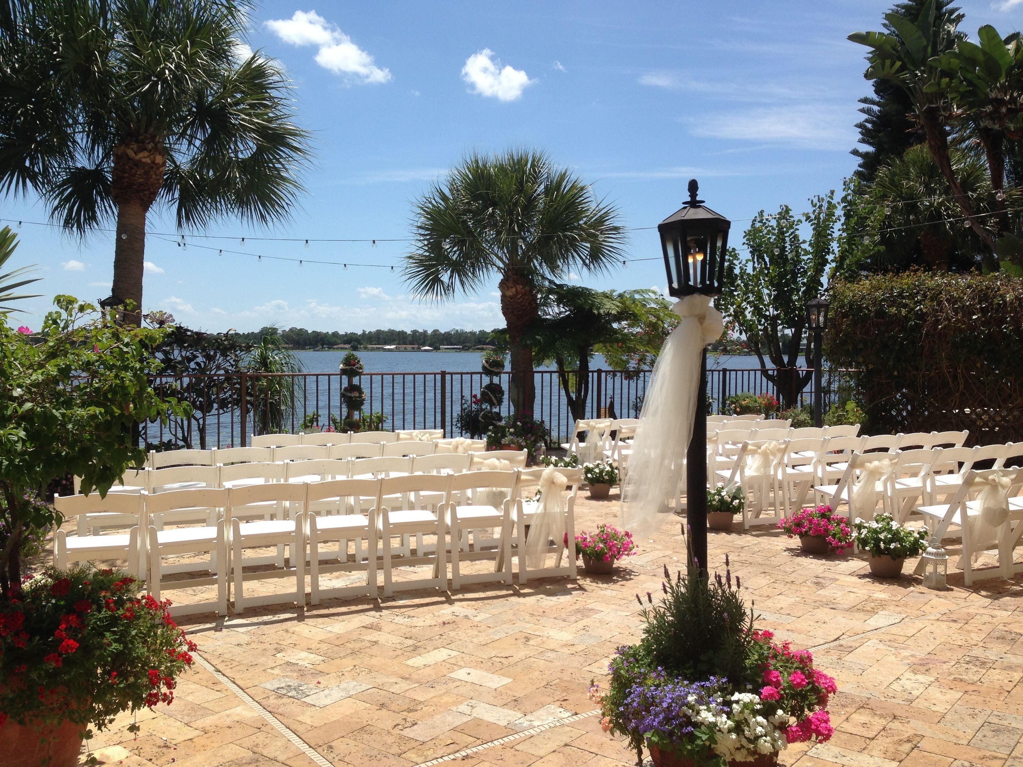 outdoor wedding area