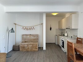 Mini Suite | Private kitchen | Coffee/tea maker, fridge, stovetop