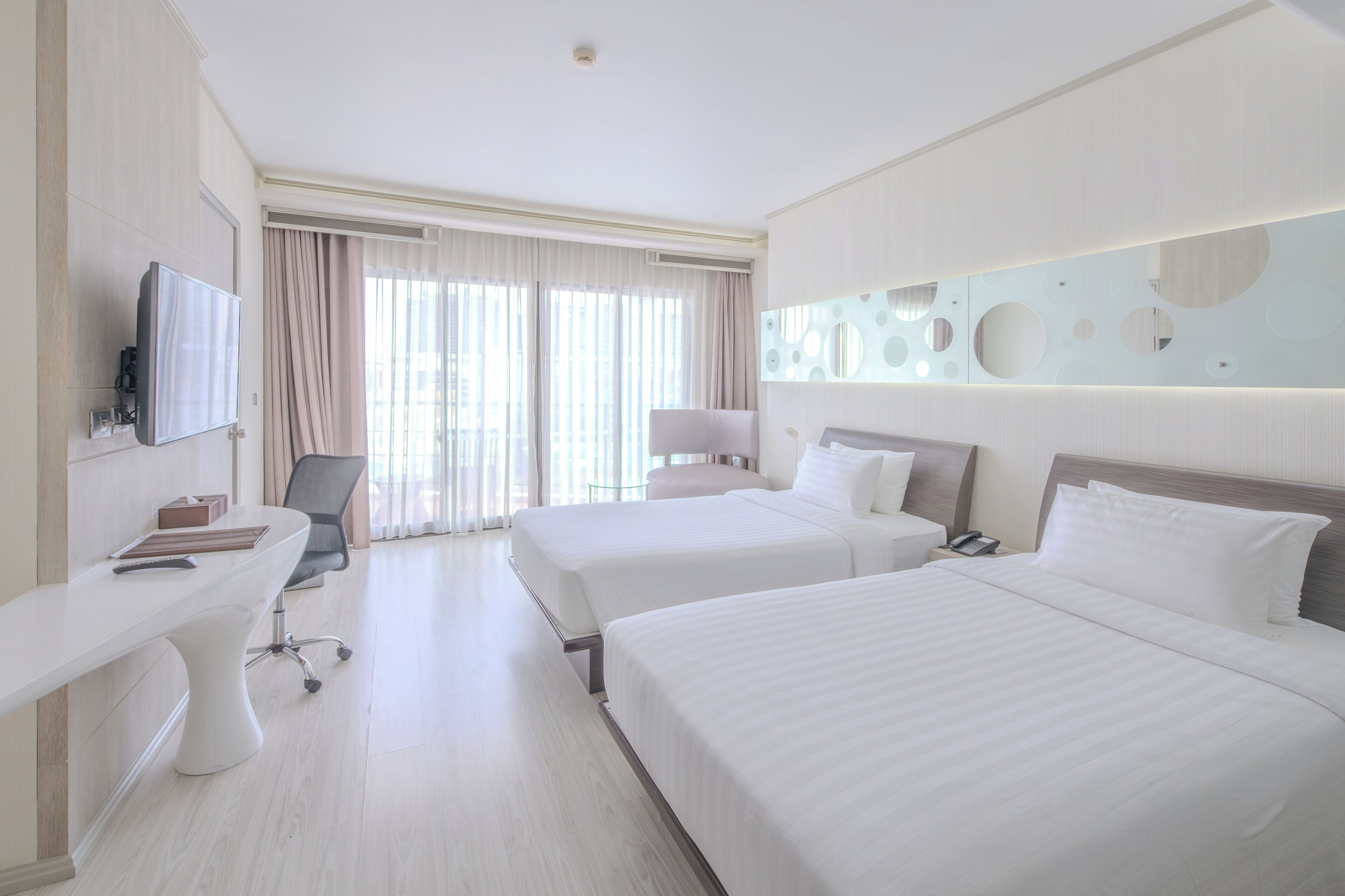 ห้องซูพีเรีย (Chic Tower) | ตู้นิรภัยในห้องพัก, โต๊ะทำงาน, Wi-Fi ฟรี, ผ้าปูที่นอน
