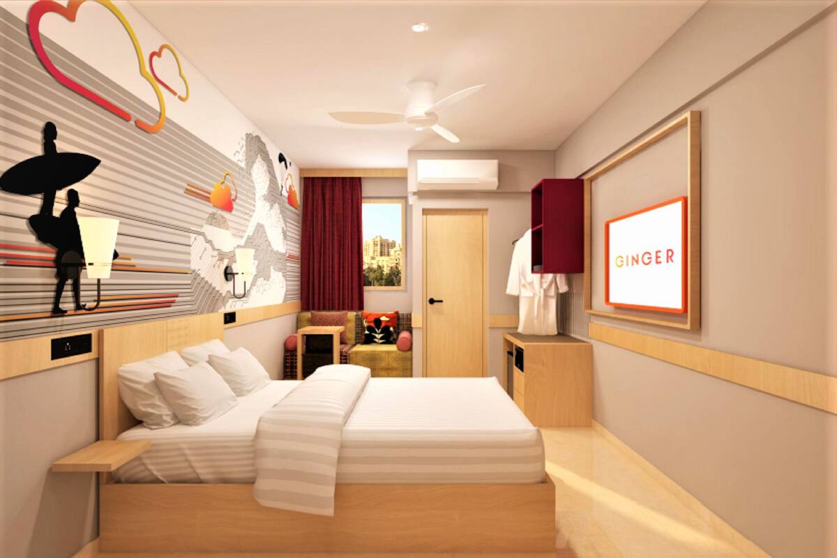 Phòng đôi Cao cấp | Bộ trải giường bằng vải cotton Ai Cập, bộ đồ giường cao cấp, minibar 