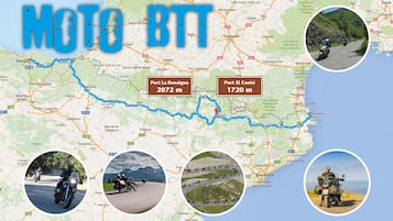 A map with marked locations and altitudes for Port La Bonaigua and Port El Cantó.