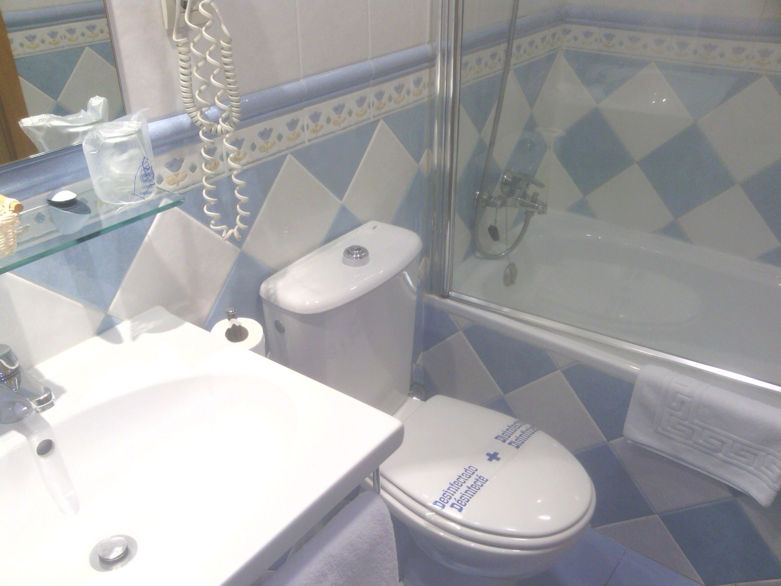 bathtub, free toiletries, hair dryer, bidet