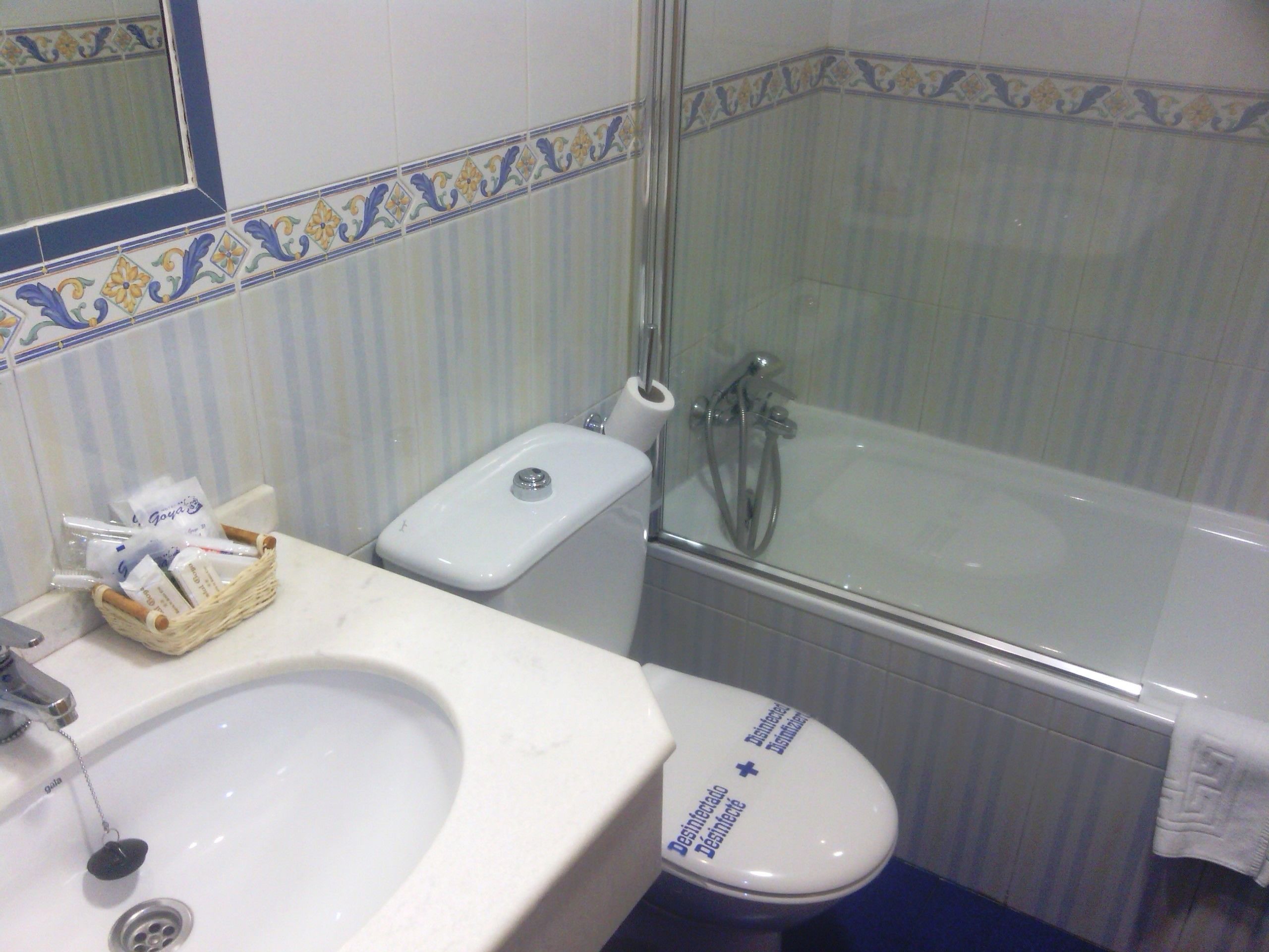 bathtub, free toiletries, hair dryer, bidet
