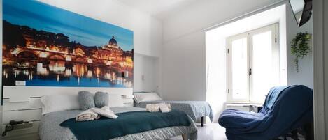 Quarto triplo | 1 quarto, roupas de cama antialérgicas, cofres nos quartos