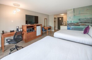 Room, 2 Queen Beds, Kitchenette (Coast) | Private kitchenette | Fridge, microwave, coffee/tea maker, cookware/dishes/utensils
