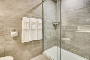 Free toiletries, hair dryer, towels, soap