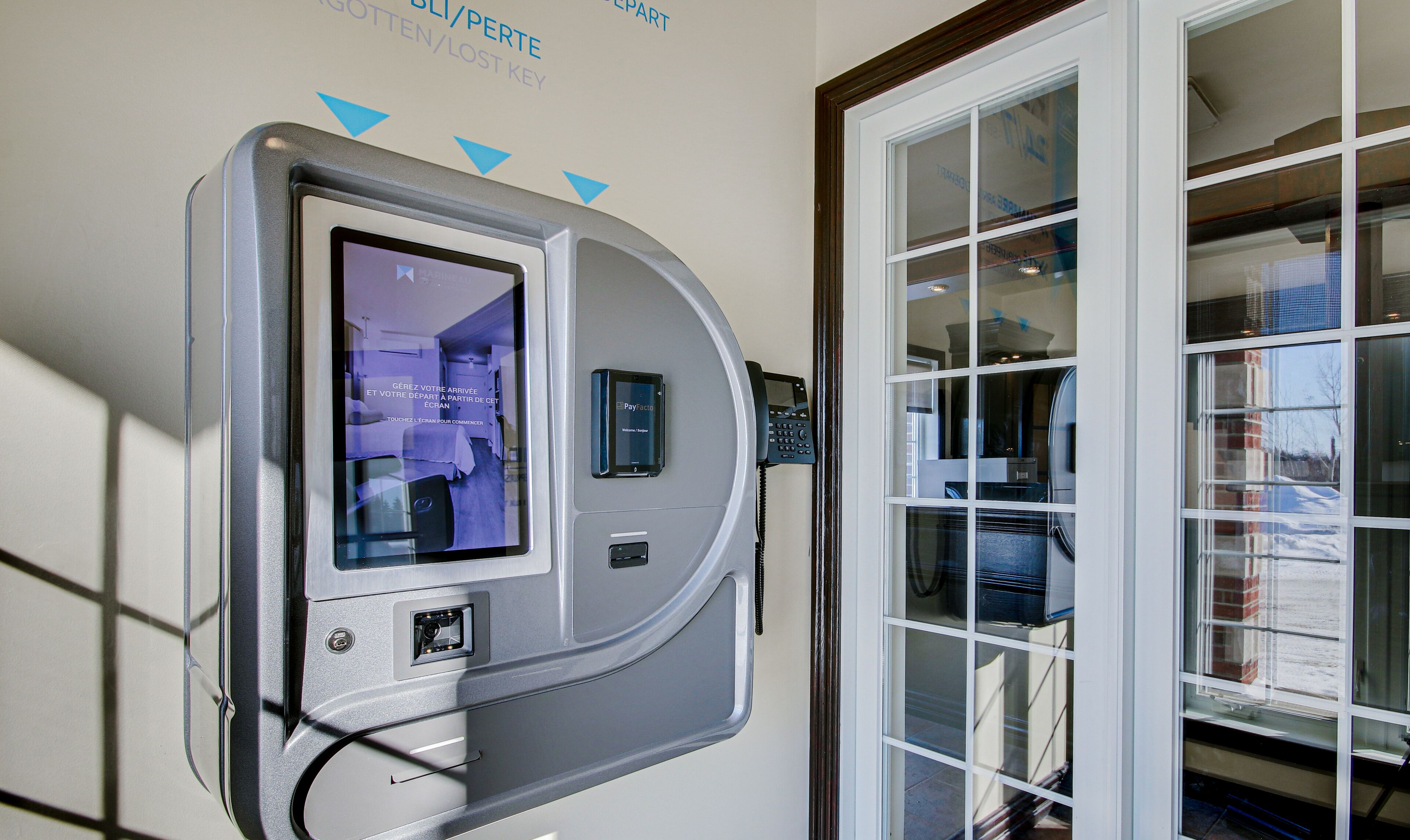 check-in/check-out kiosk