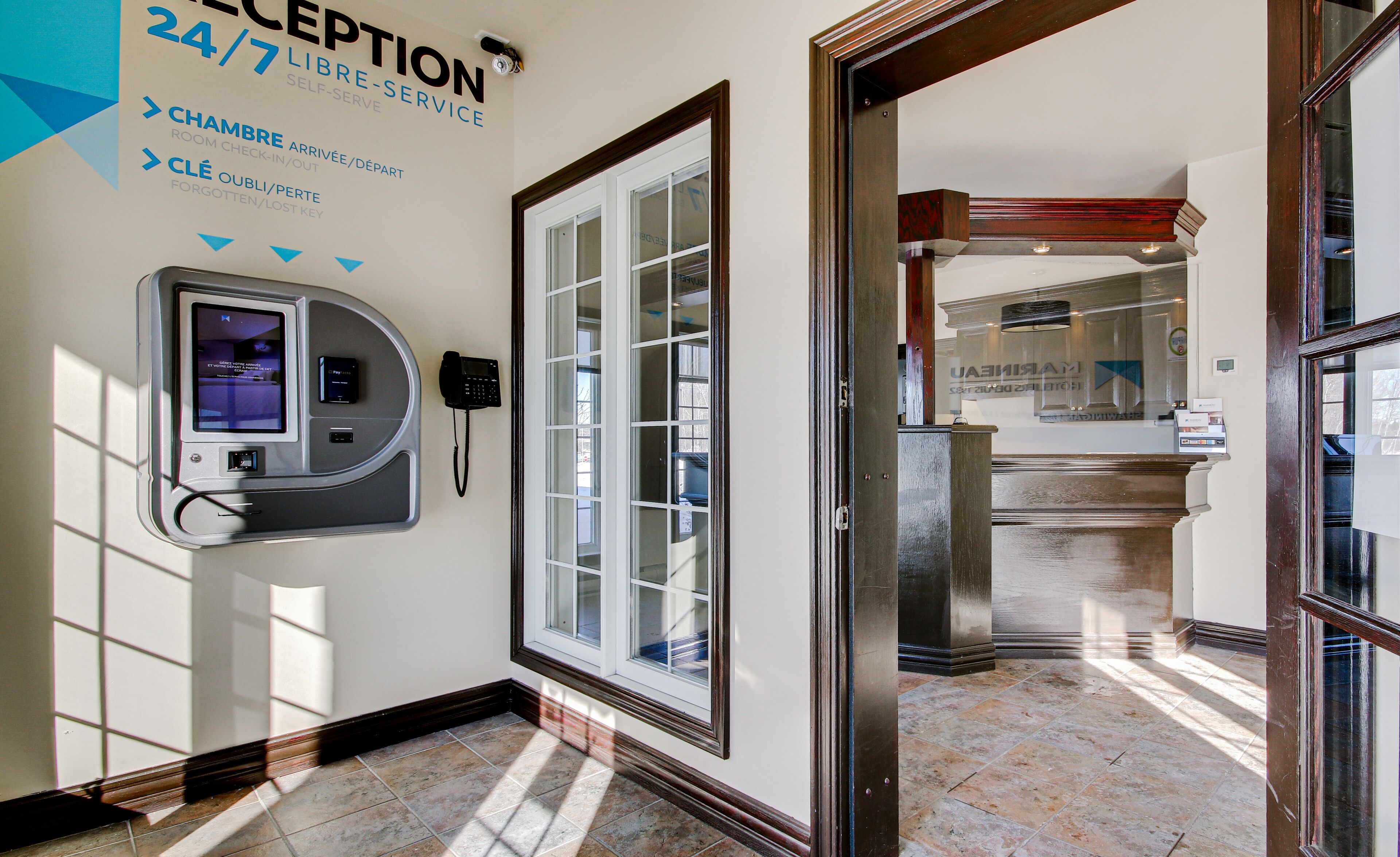 check-in/check-out kiosk