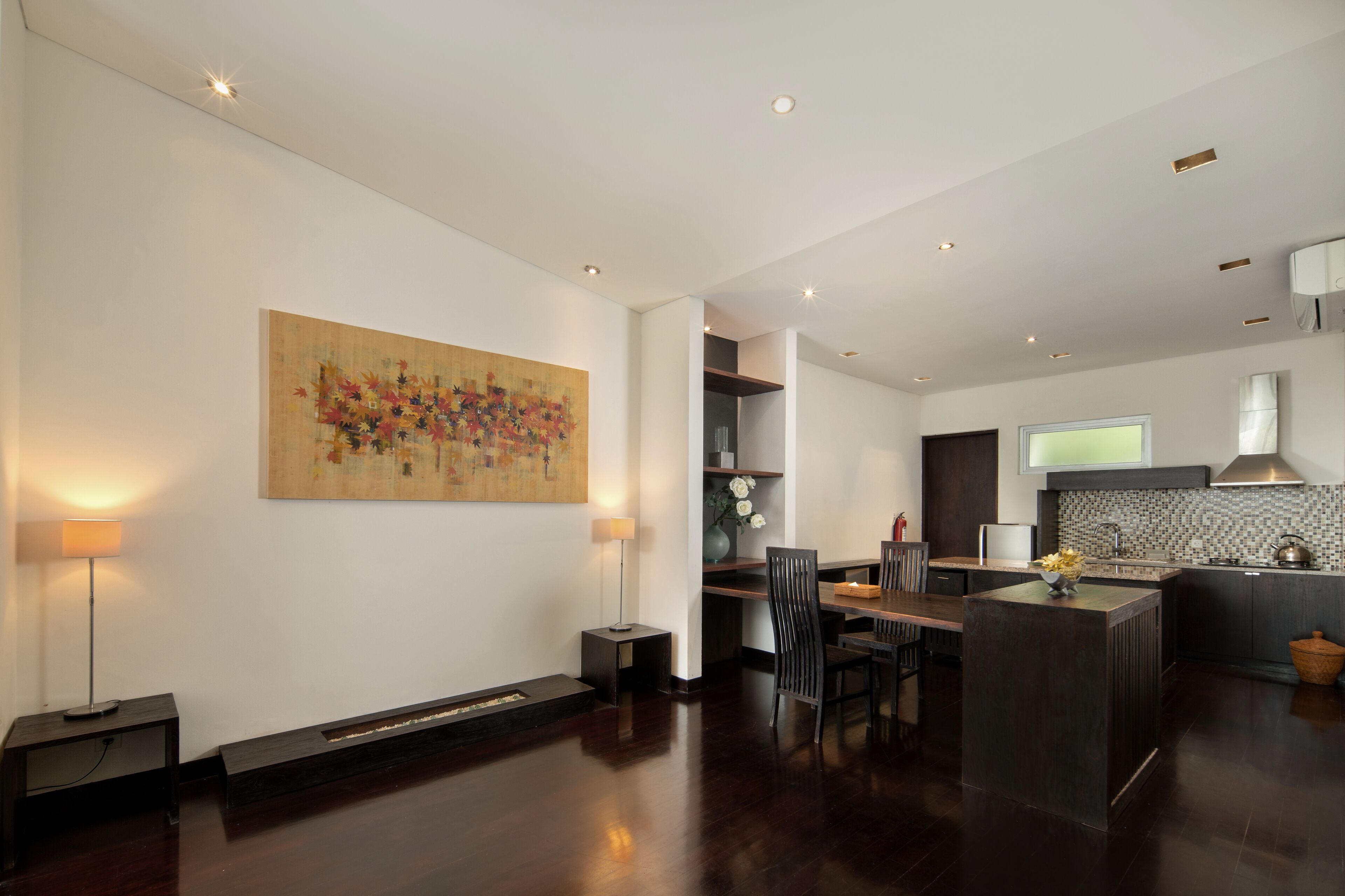 royal villa, 1 bedroom, non smoking, pool view | private kitchen | dining tables