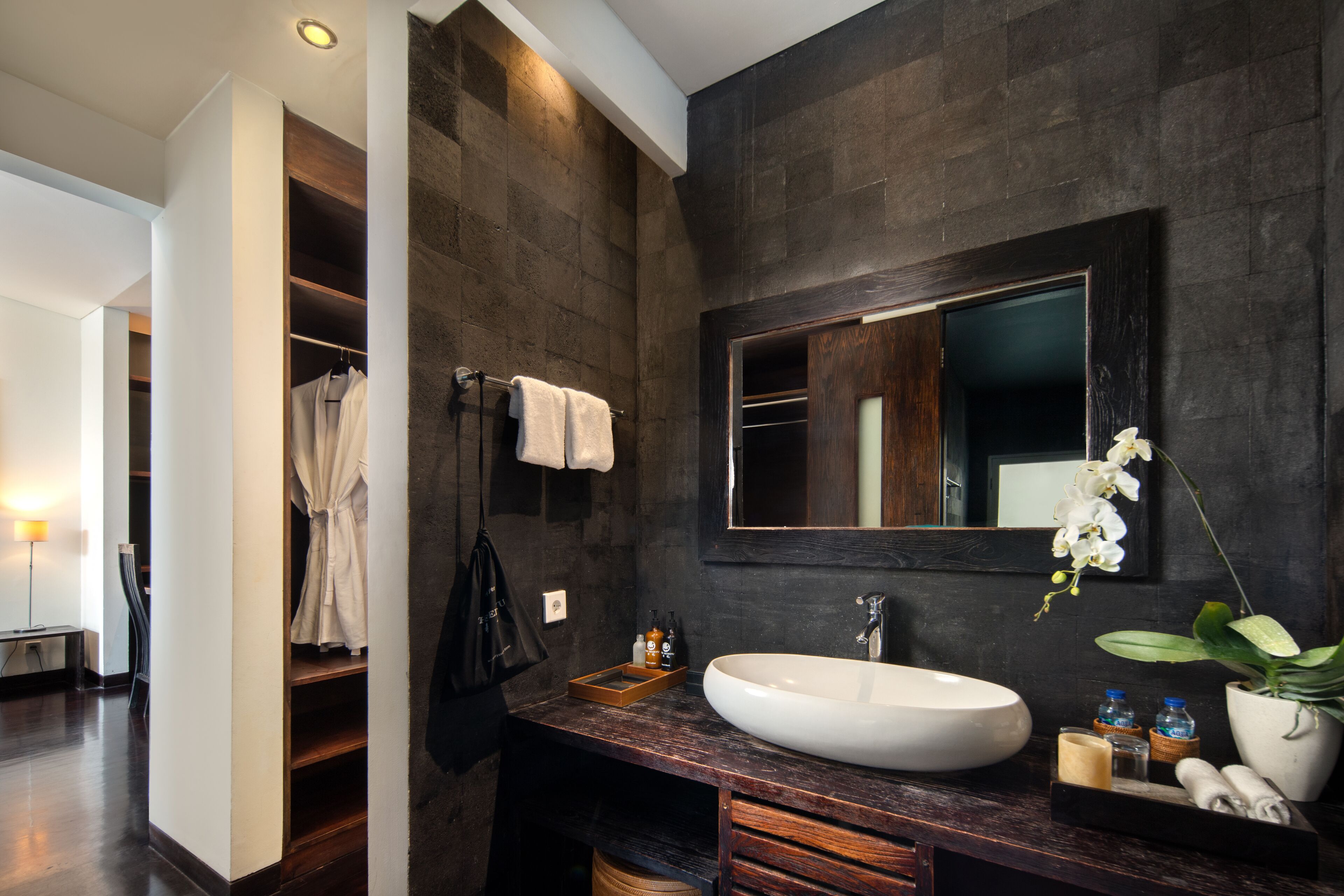 royal villa, 1 bedroom, non smoking, pool view | bathroom | separate bathtub and shower, free toiletries, hair dryer, bathrobes