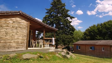 Chalet, 2 chambres, accessible aux personnes à mobilité réduite (5 personnes) | Terrasse/Patio