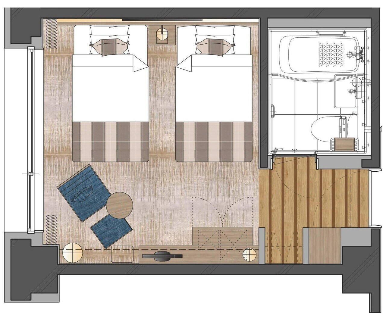 خزنة داخل الغرفة ومكتب وواي فاي مجانًا وملاءات أسرّة