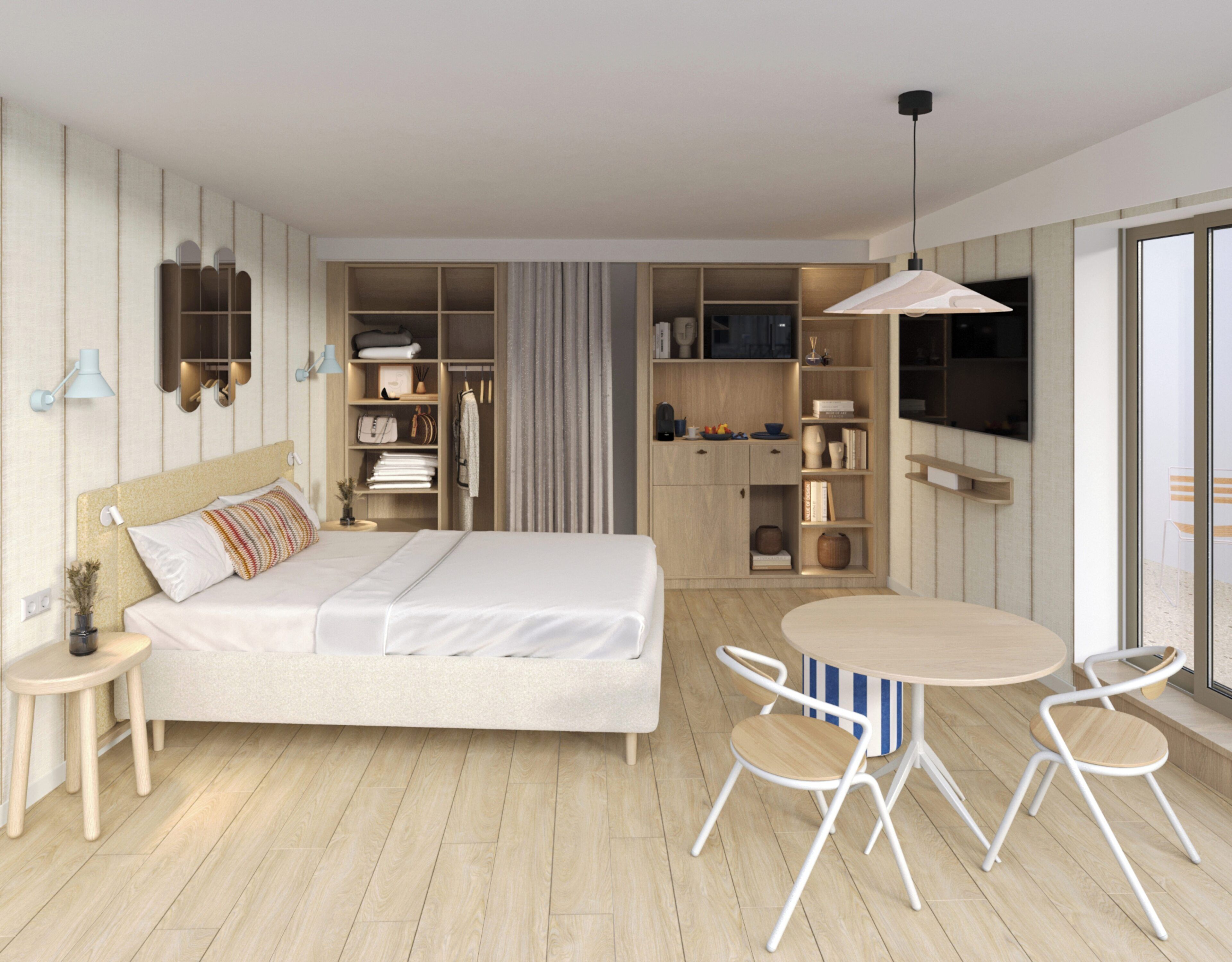 经典三人房, 多张床, 海景 | 遮光窗帘、免费婴儿床、床单