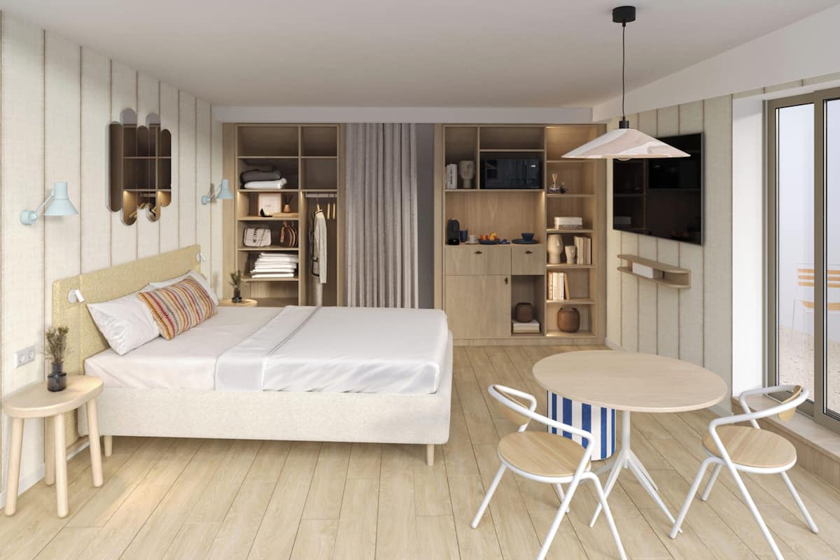 Classic Triple Room, Multiple Beds, Sea View | Blackout drapes, free cribs/infant beds, bed sheets