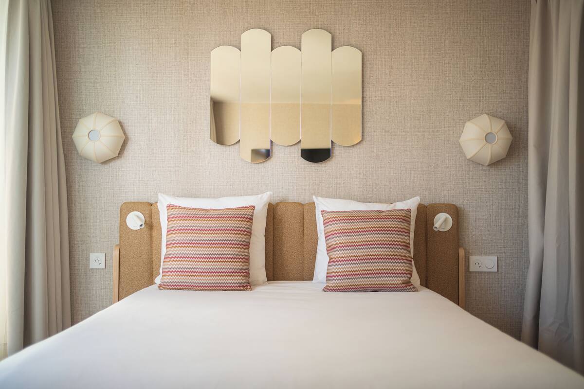 Superior-Doppelzimmer, 1 Queen-Bett, Meerblick (panoramique) | Verdunkelungsvorhänge, kostenlose Babybetten, Bettwäsche