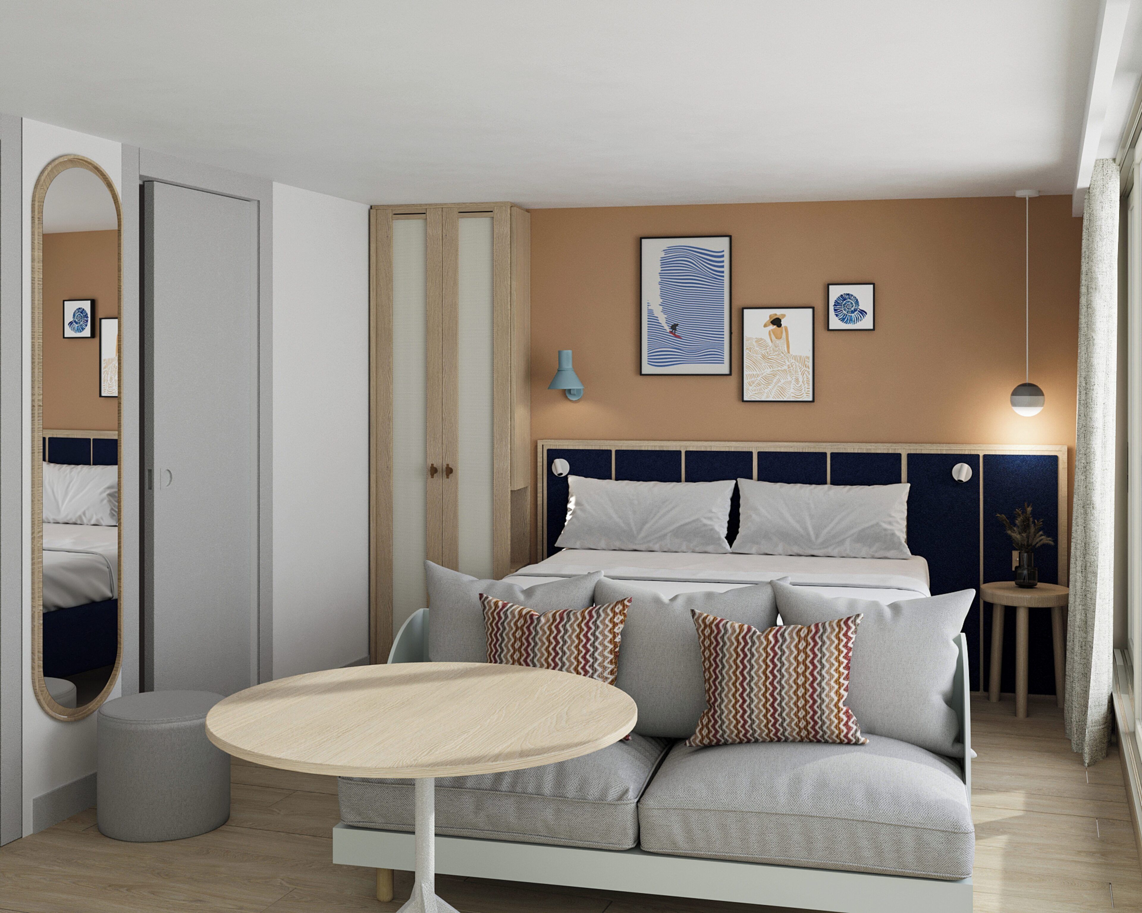 Habitación clásica, 1 cama Queen size, vista al mar | Cortinas blackout, cunas gratuitas y ropa de cama 