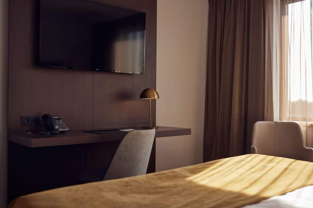 in-room safe, desk, blackout curtains, soundproofing