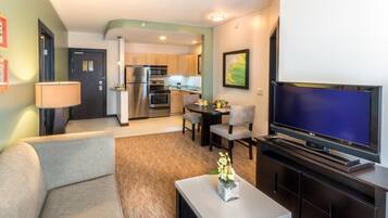 Suite, 2 Bedrooms | Living room | Flat-screen TV