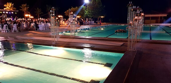 Outdoor wedding area