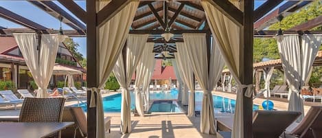 Indoor pool, outdoor pool