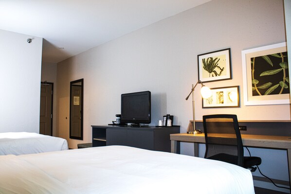 1 slaapkamer, luxe beddengoed, een bureau, verduisterende gordijnen