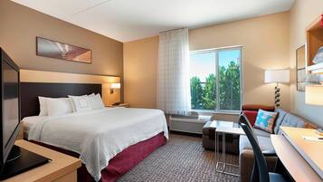 In-room safe, desk, laptop workspace, blackout curtains