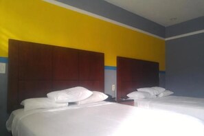 Desk, free WiFi, bed sheets