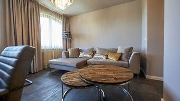 Double Room (landside) | Living area | TV