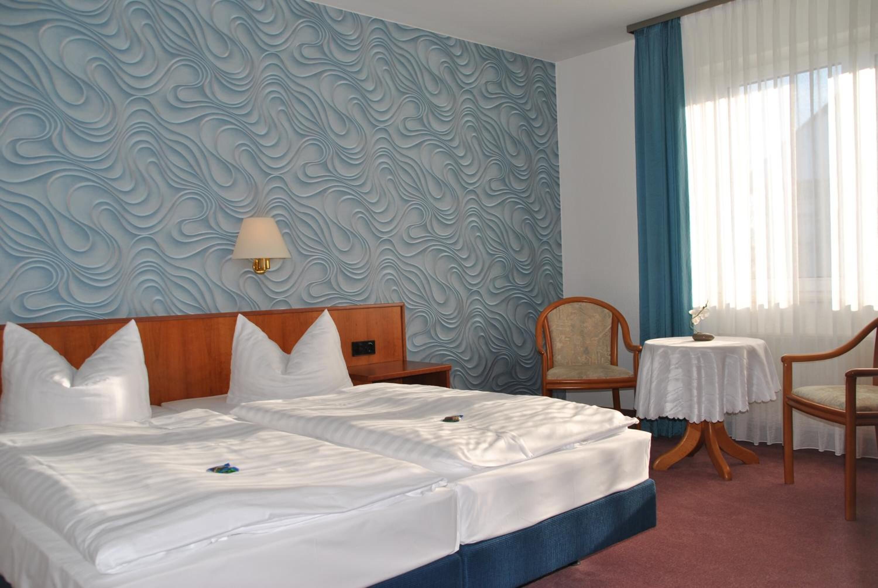 minibar, desk, laptop workspace, blackout curtains